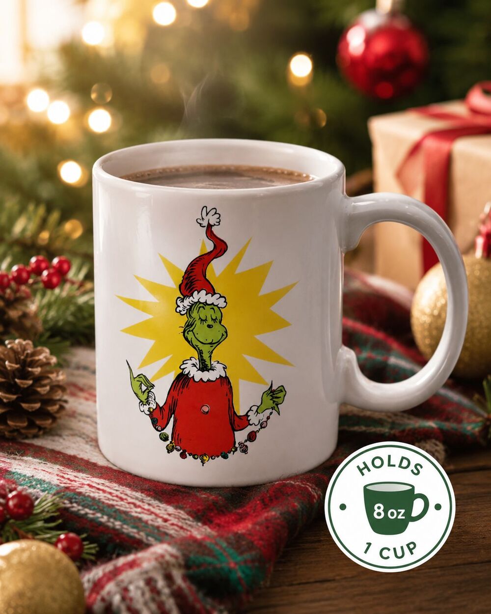 Dr. Seuss The Grinch Christmas Coffee Mug 8 oz Ceramic Cup 2022 Holiday Cup